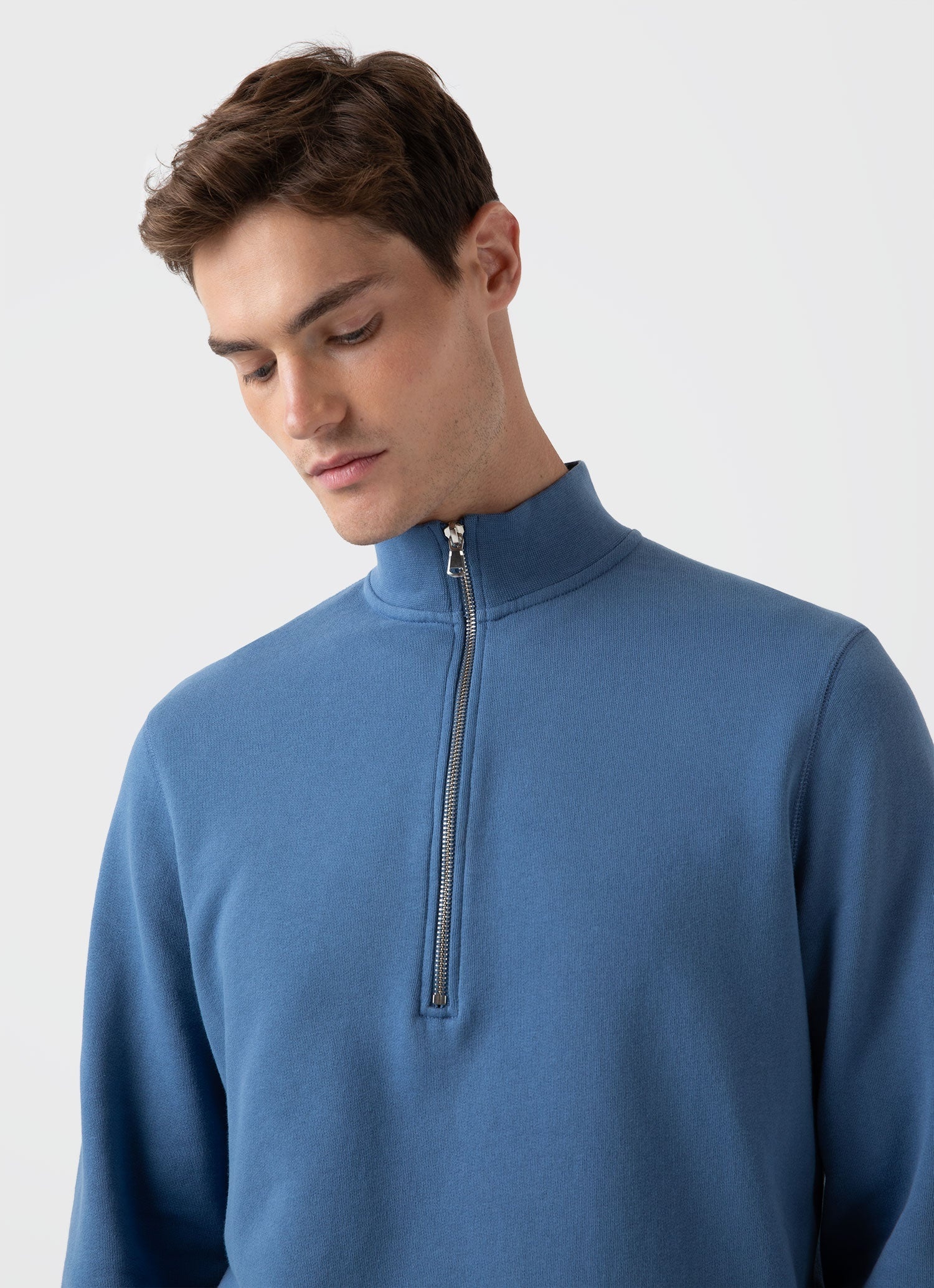 Half Zip Loopback Sweatshirt - 5