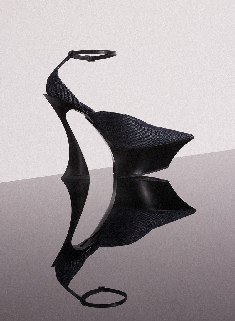 raw denim platform strappy fang 95 mules 1