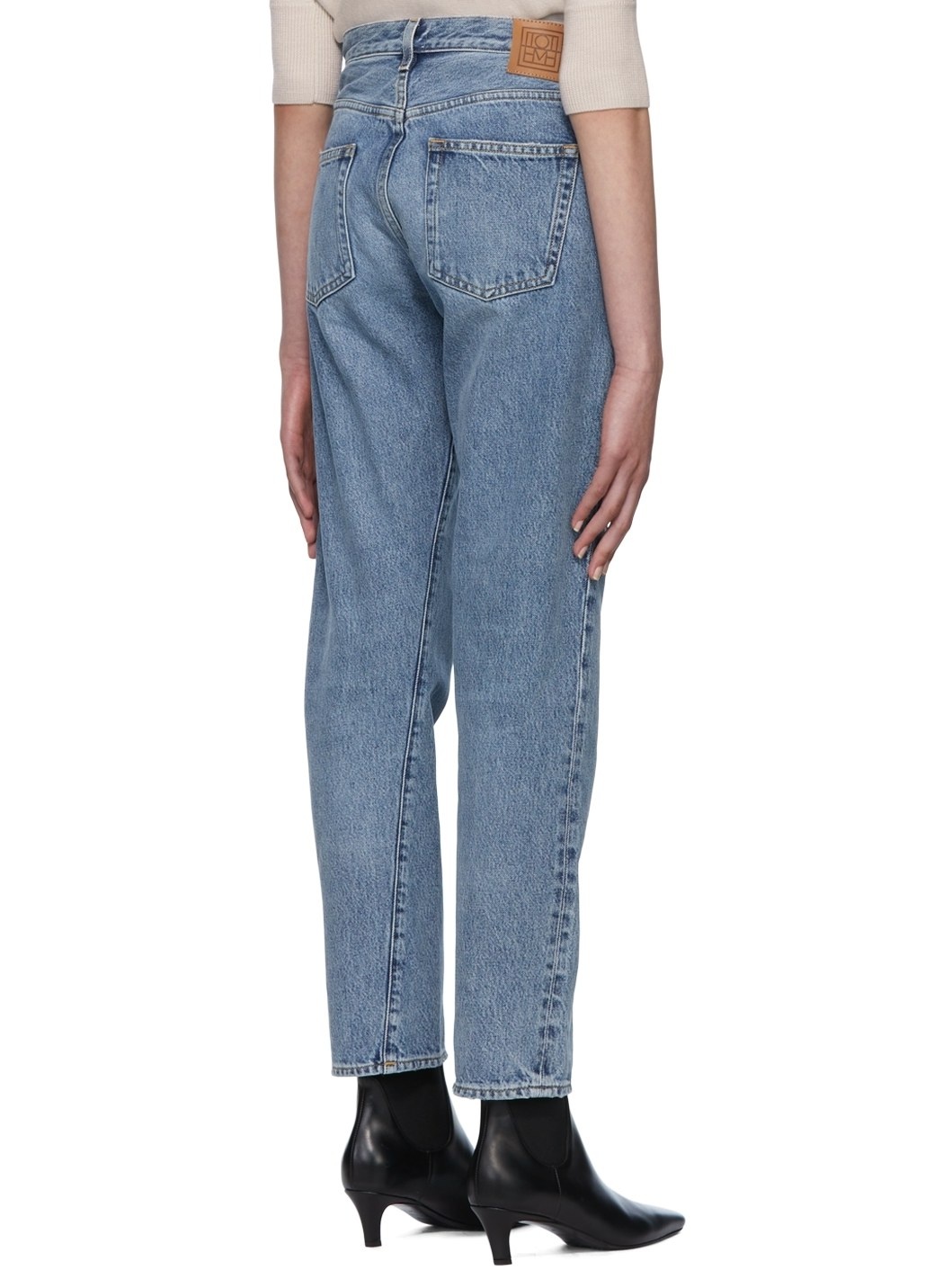 Blue Twisted Seam Jeans - 3