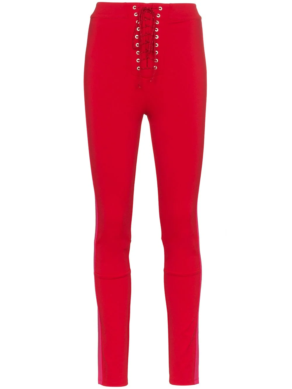 lace up skinny trousers - 1