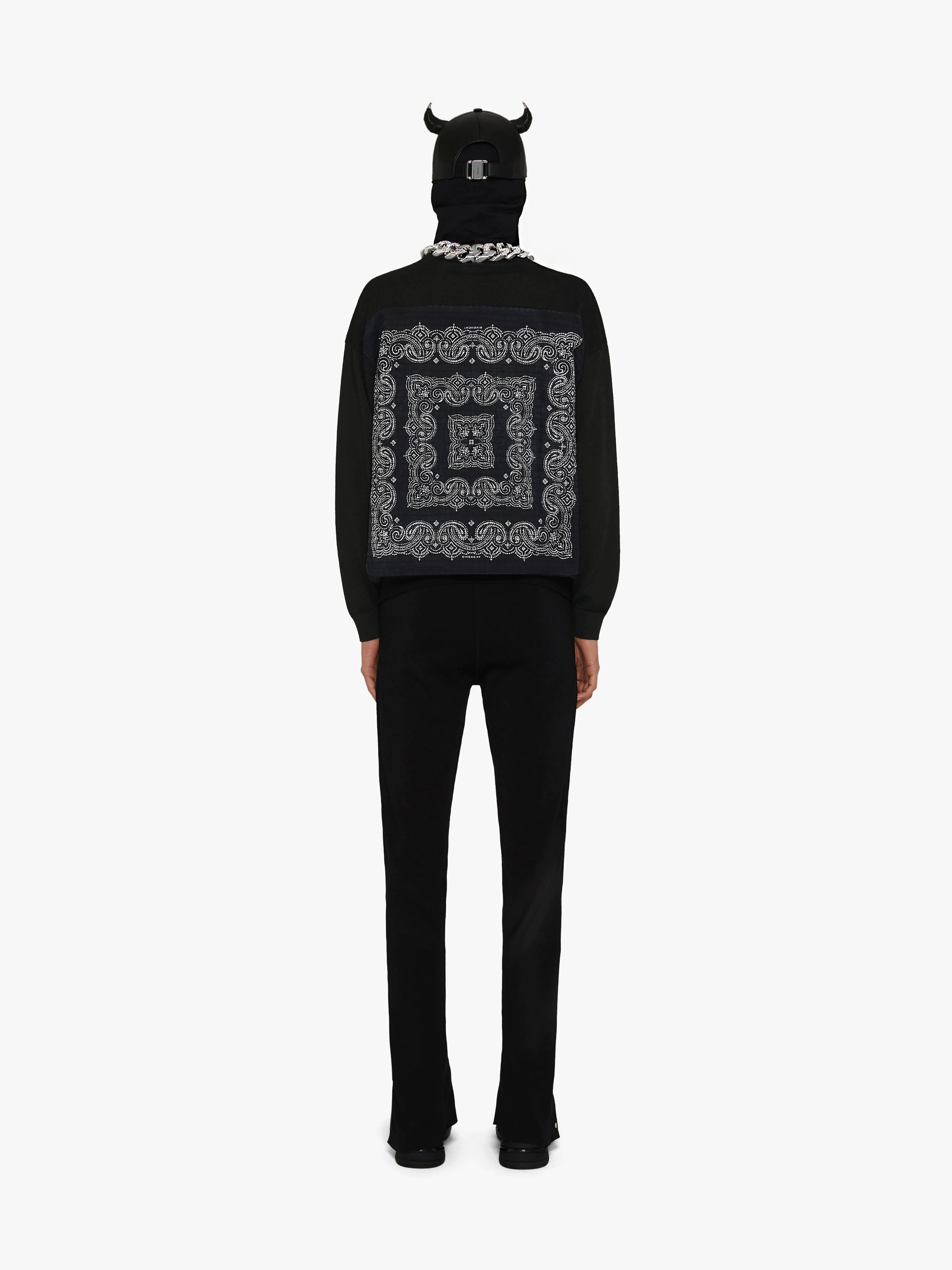SWEATER IN WOOL WITH BANDANA PATCH - 4