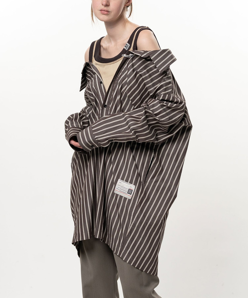 Triple Layered Stripe Shirt Dress 7