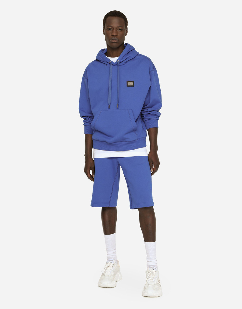 Dolce & Gabbana Jersey jogging shorts with logo tag outlook