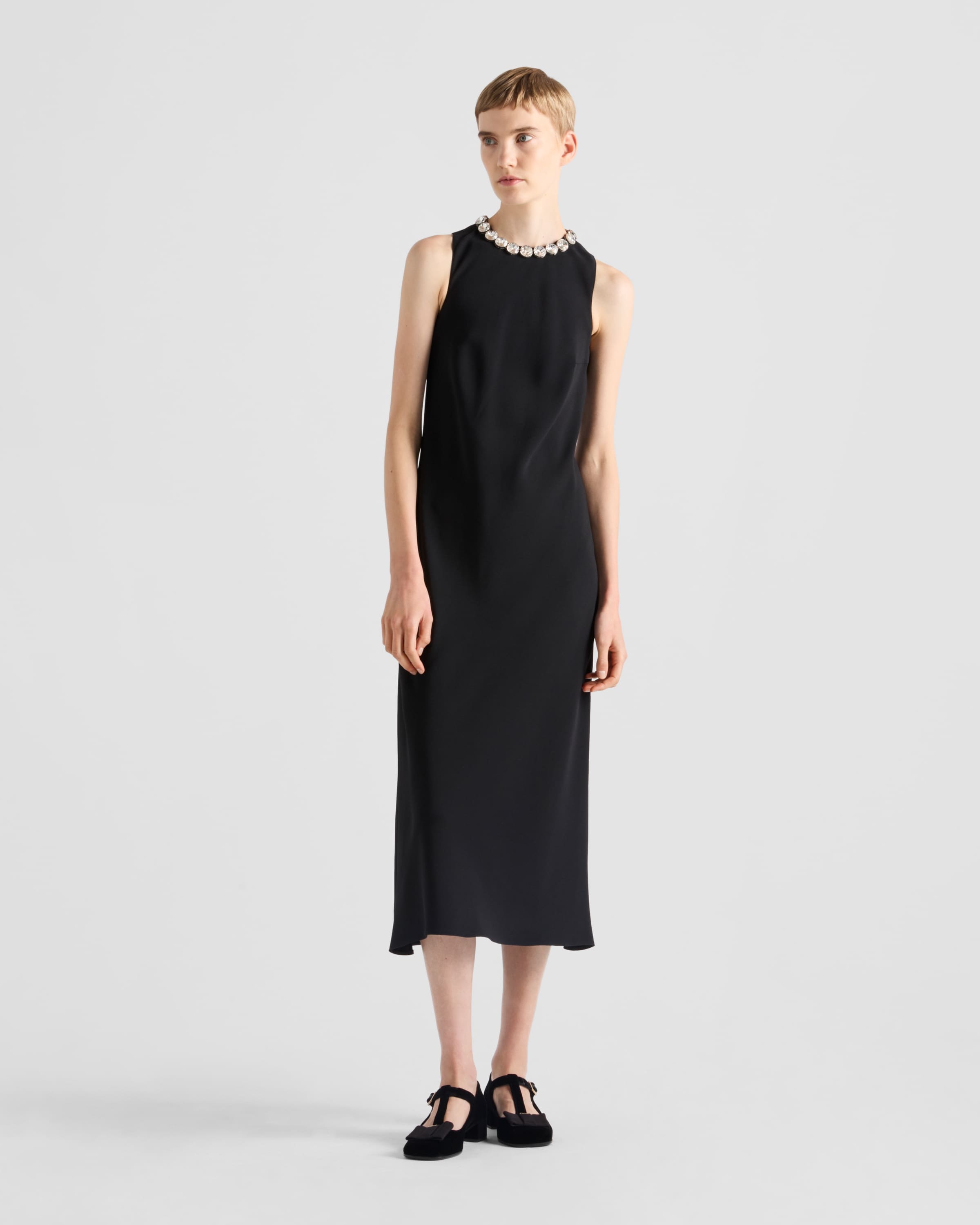 Embroidered sablé dress - 2