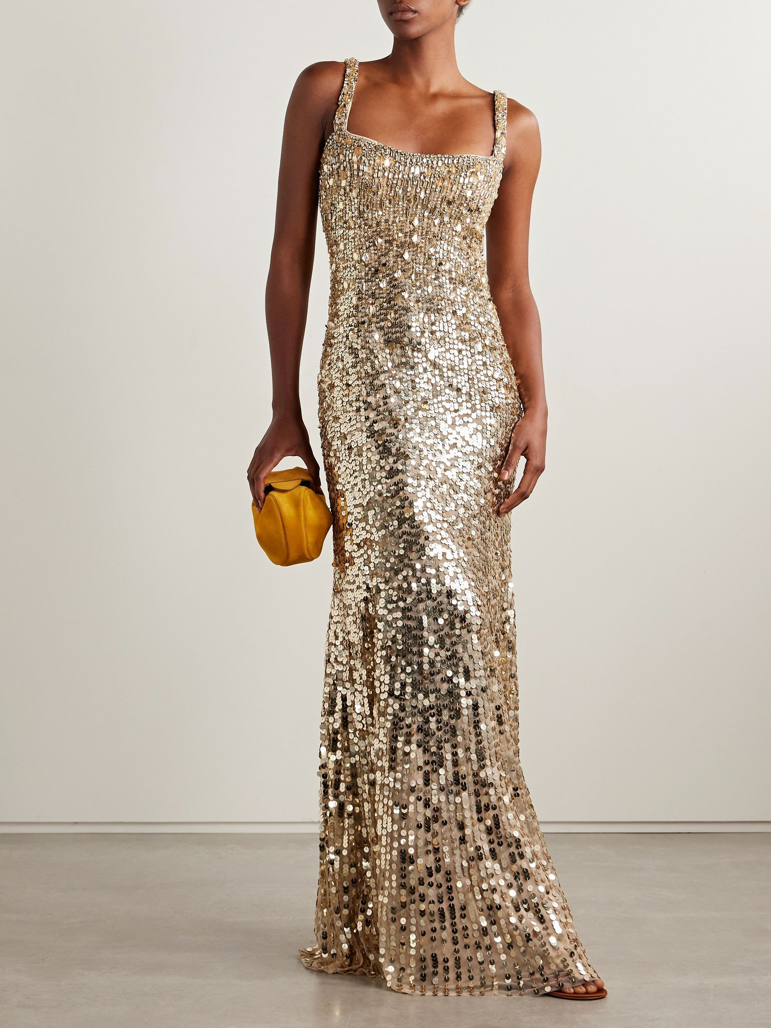 Mirabeau embellished tulle gown Gold - 2