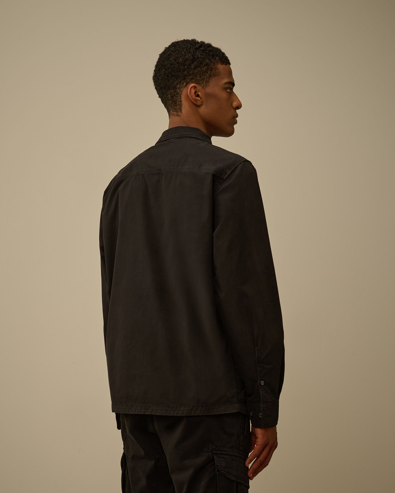 Organic Gabardine Zipped Overshirt - 4