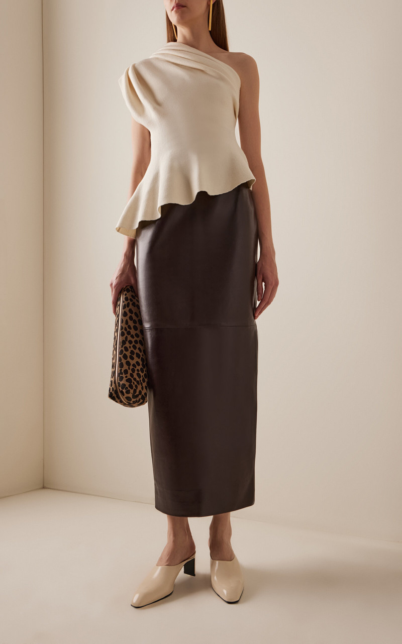 KHAITE Colt Leather Mules white outlook