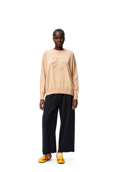 Loewe Anagram embroidered sweater in wool outlook