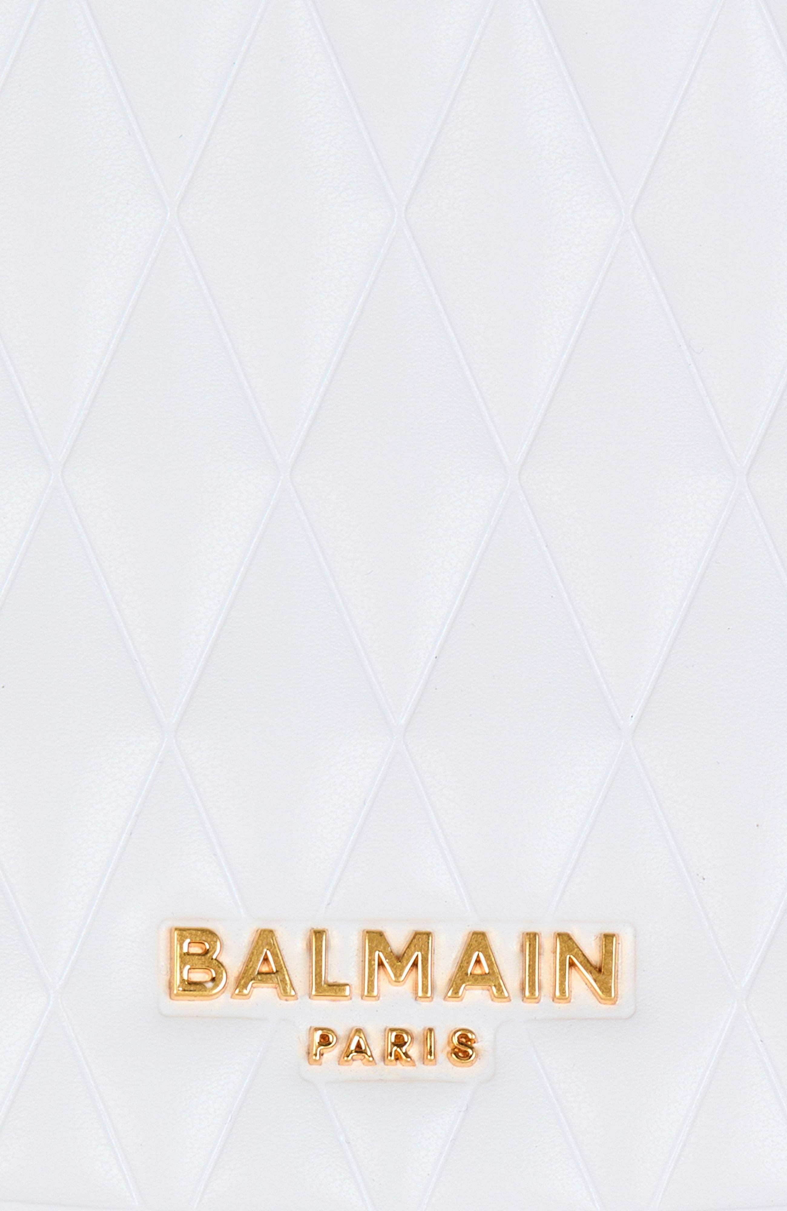 Balmain Two-tone quilted medium Jolie Madame bag in White at Nordstrom - 7