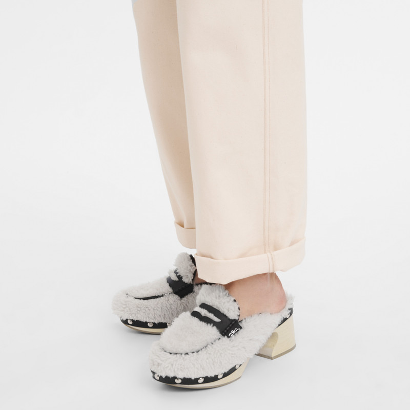 Longchamp La Cigale Clogs Ivory - Leather outlook