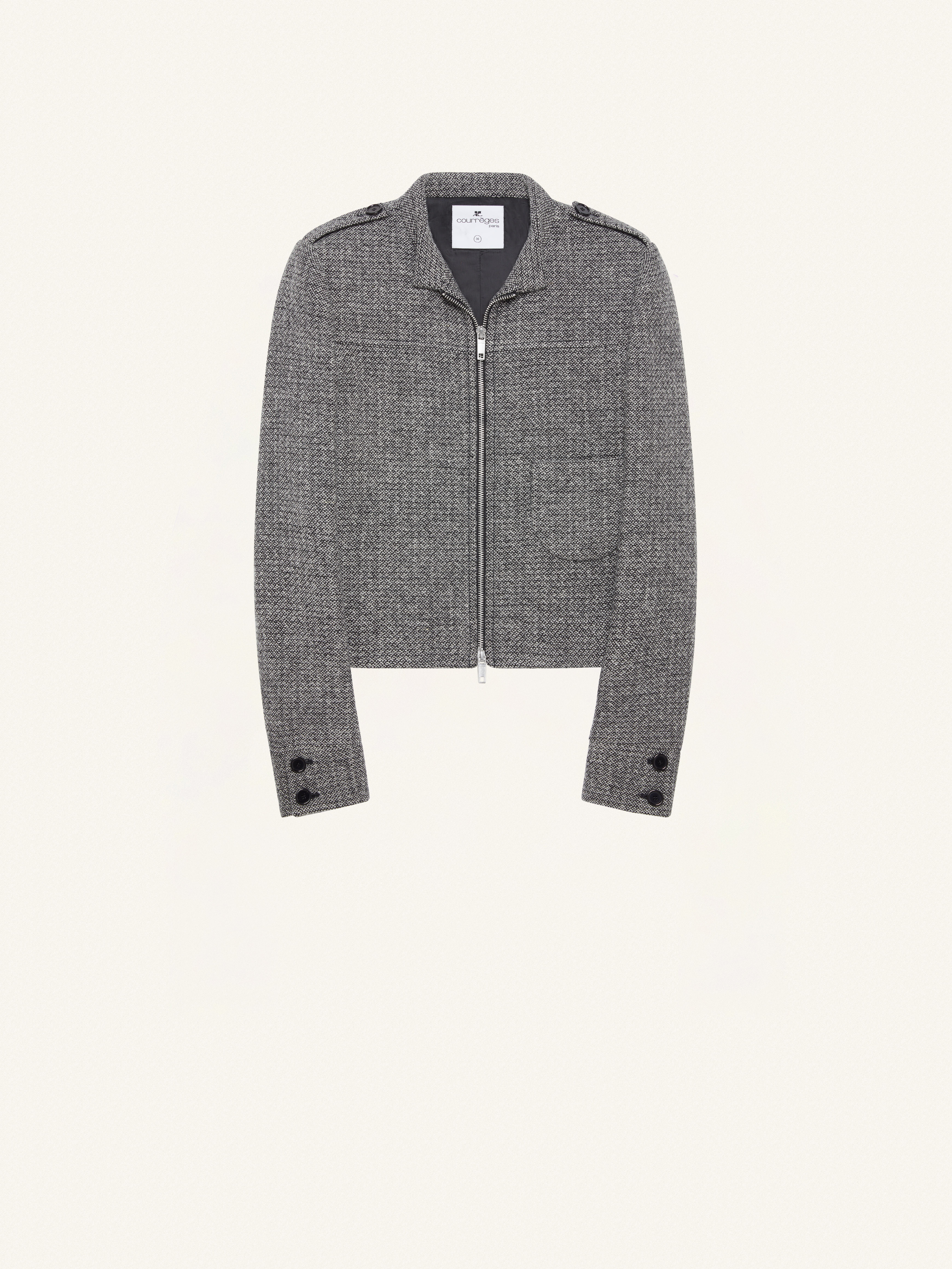 CAVIAR WOOL TAILORED JACKET - 1