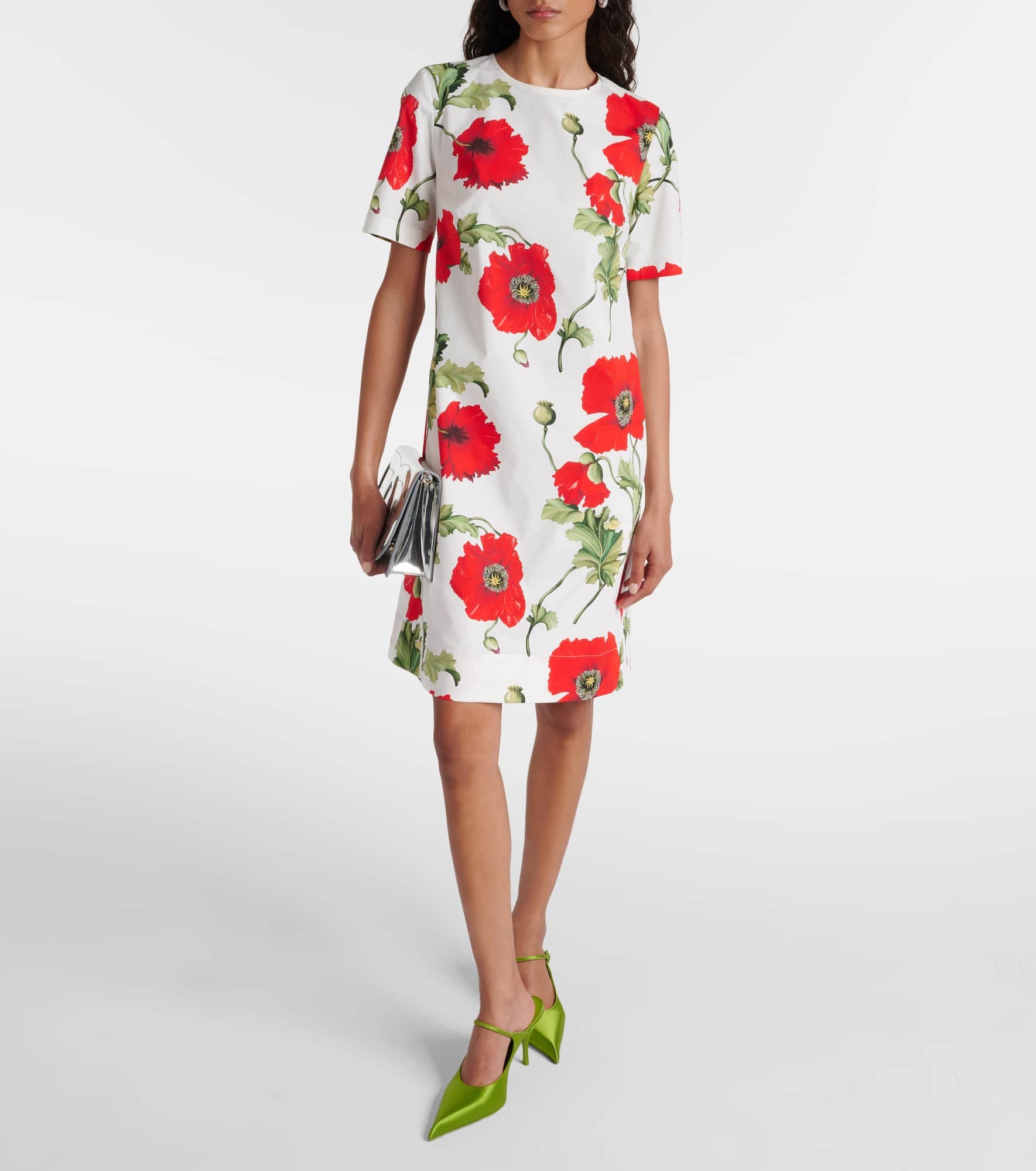 Floral cotton-blend minidress - 2