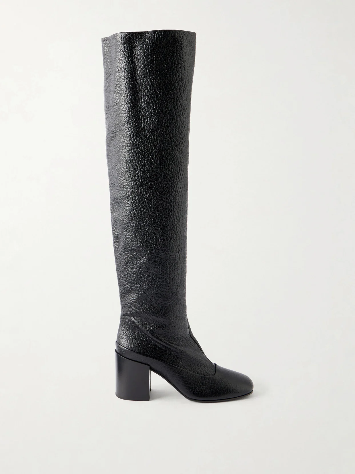 Leather Over-the-knee Boots - 1