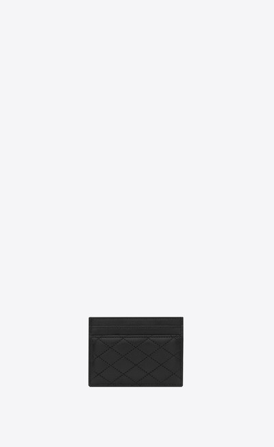 SAINT LAURENT gaby card case in quilted lambskin outlook
