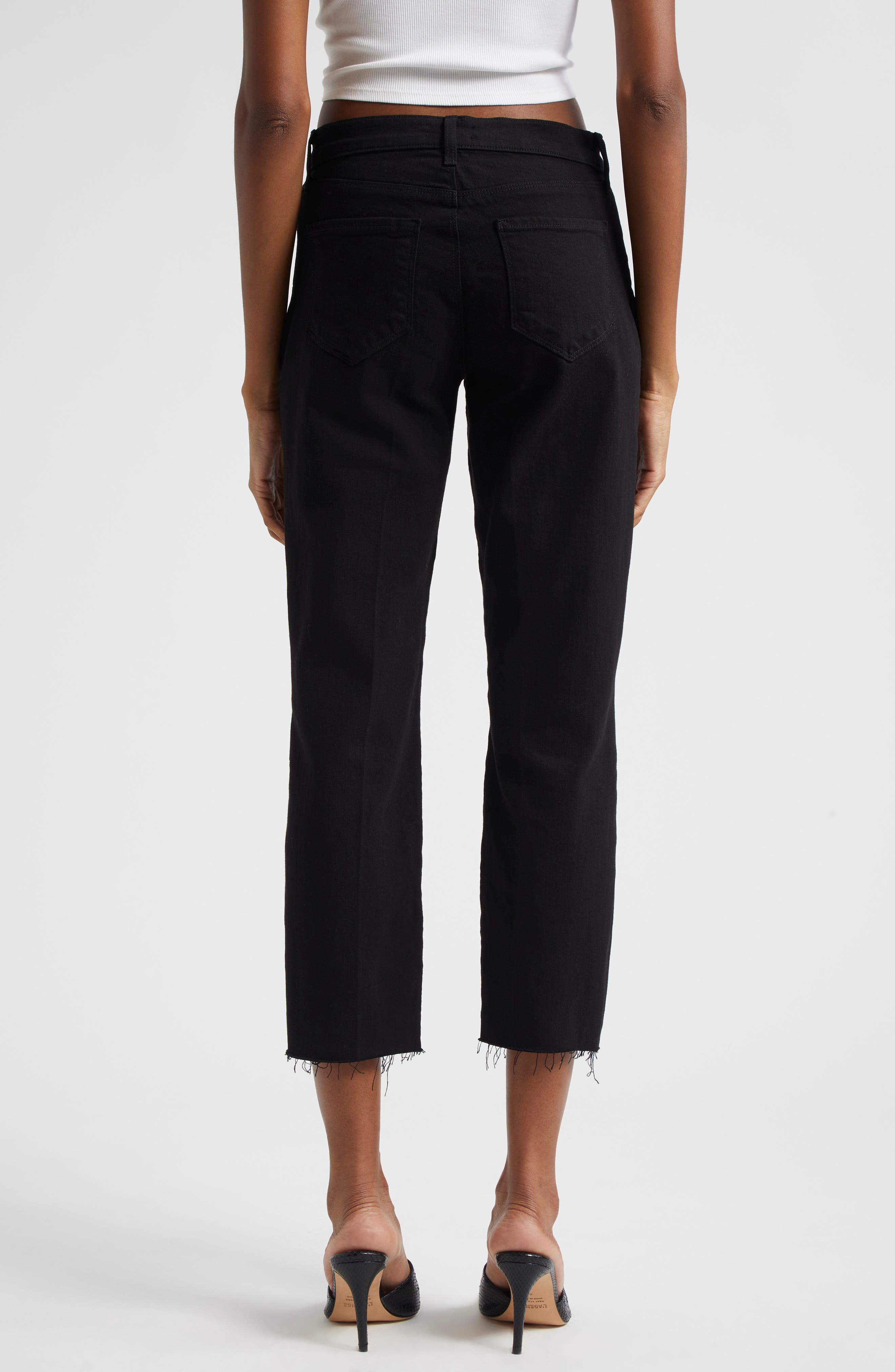 L'AGENCE Sada Ankle Slim Jeans in Black at Nordstrom - 2