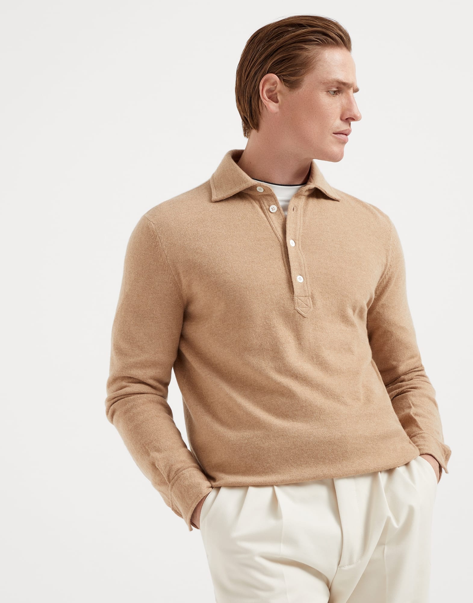 Cashmere knit polo - 1