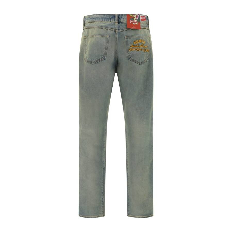 Kenzo Bara Mid-Rise Washed Denim Jeans - 6