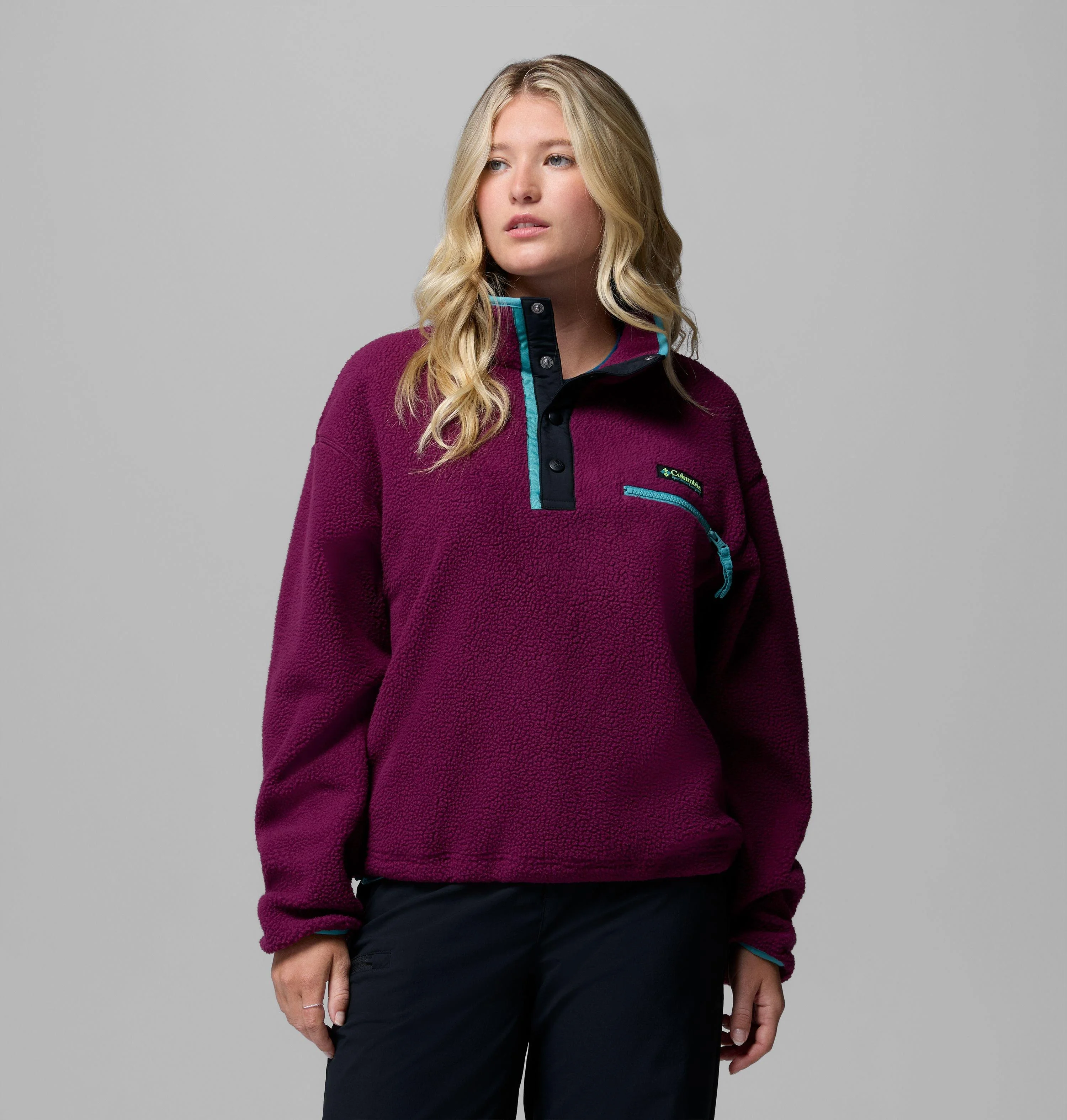 Women's Helvetia II Cropped Half Snap Fleece Pullover - 1