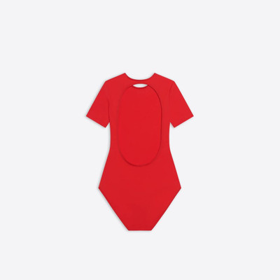 BALENCIAGA Women's Open Back Swimsuit in Red outlook