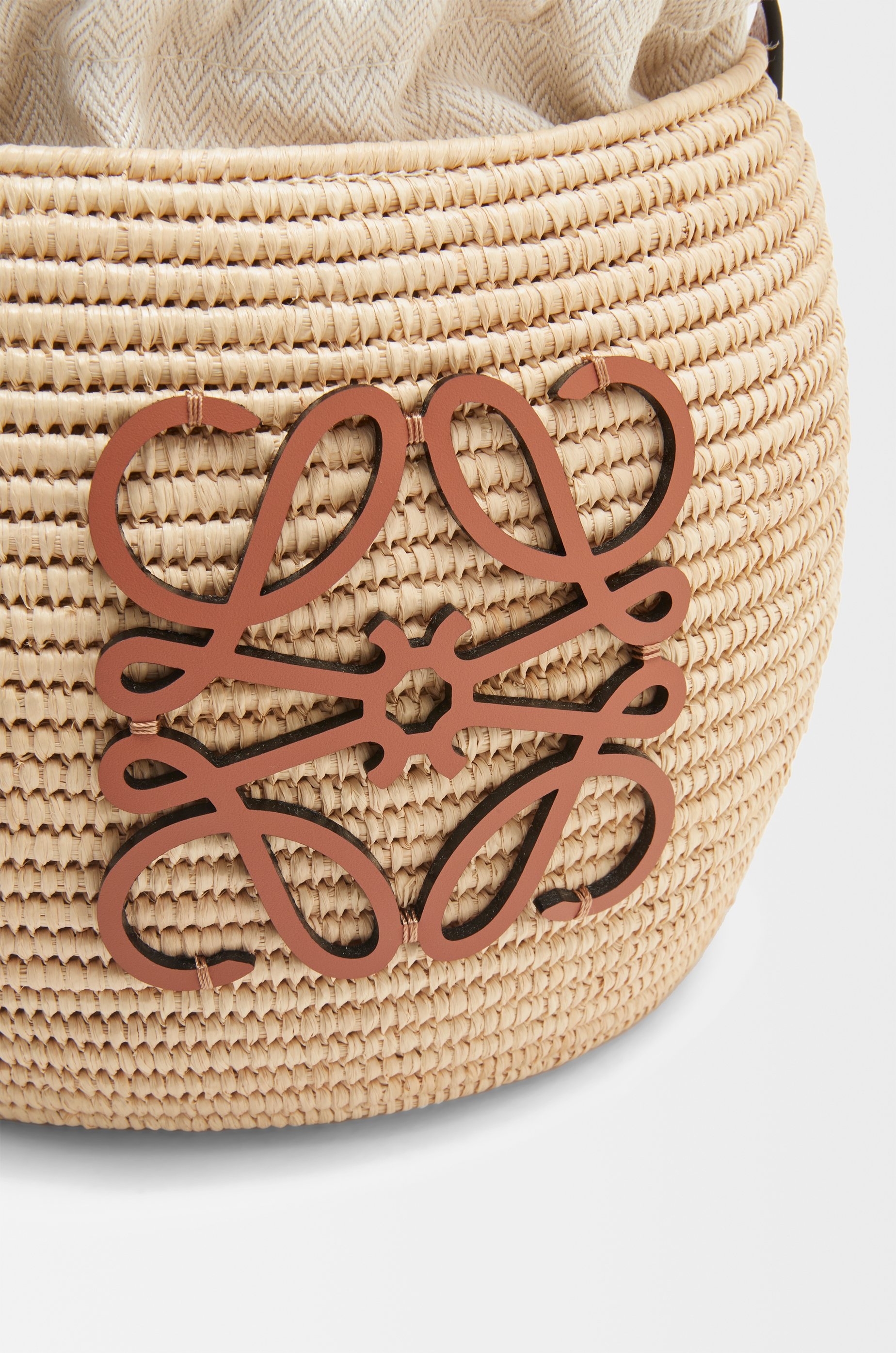 Beehive Basket bag in raffia and calfskin - 8