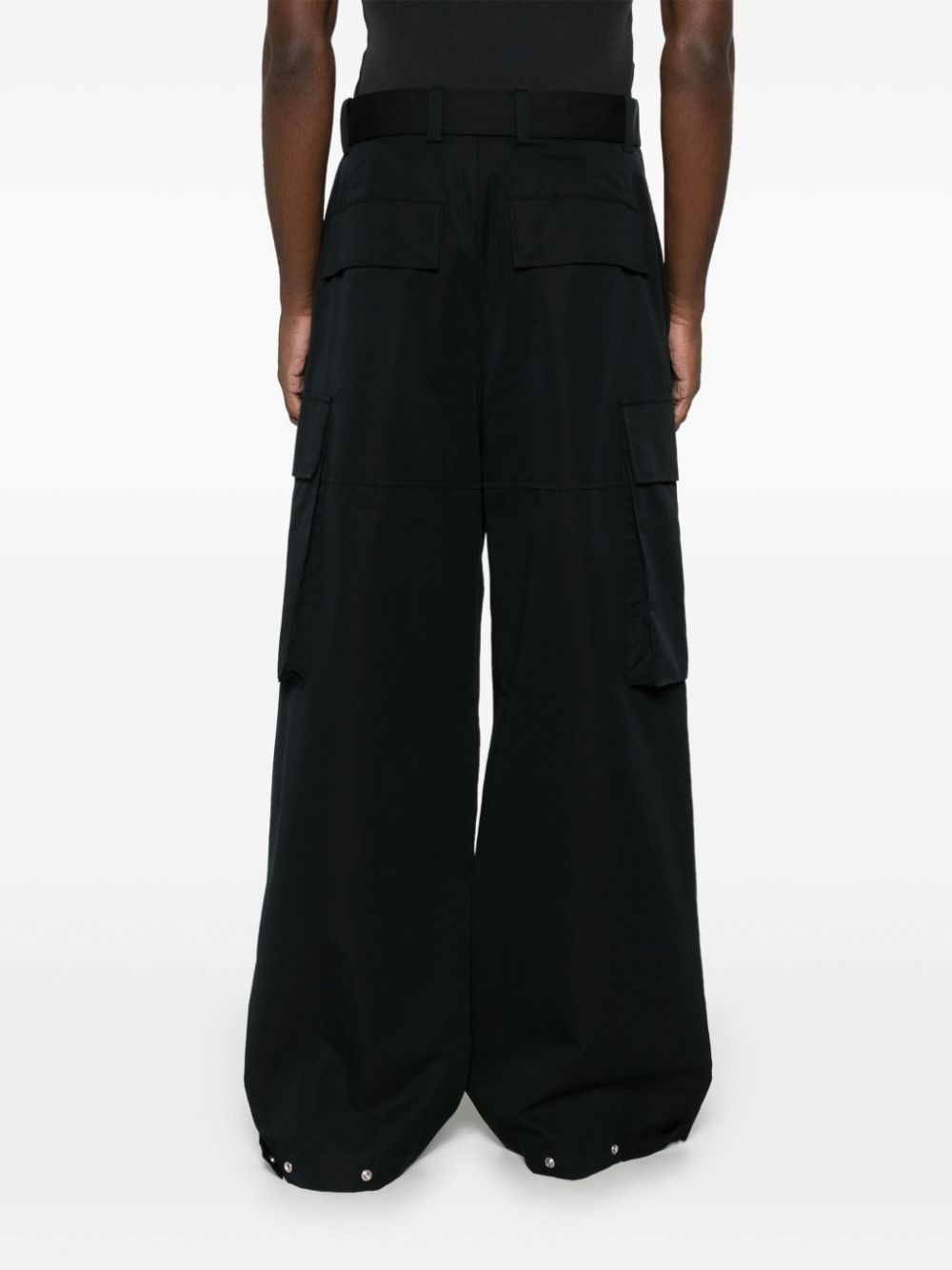 wide-leg cargo pants - 4