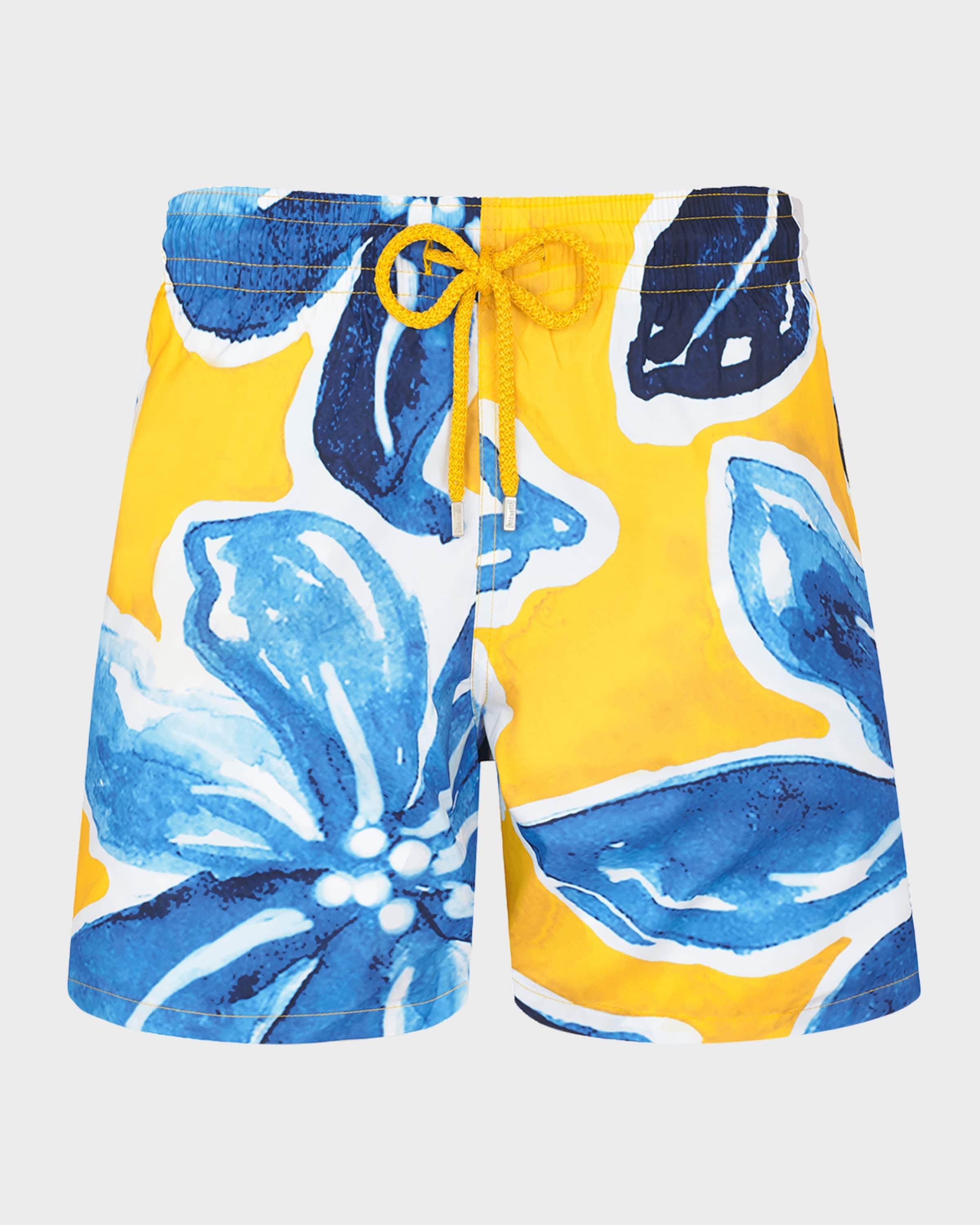 Men's Hawaiian Leaf-Print Swim Shorts - 1