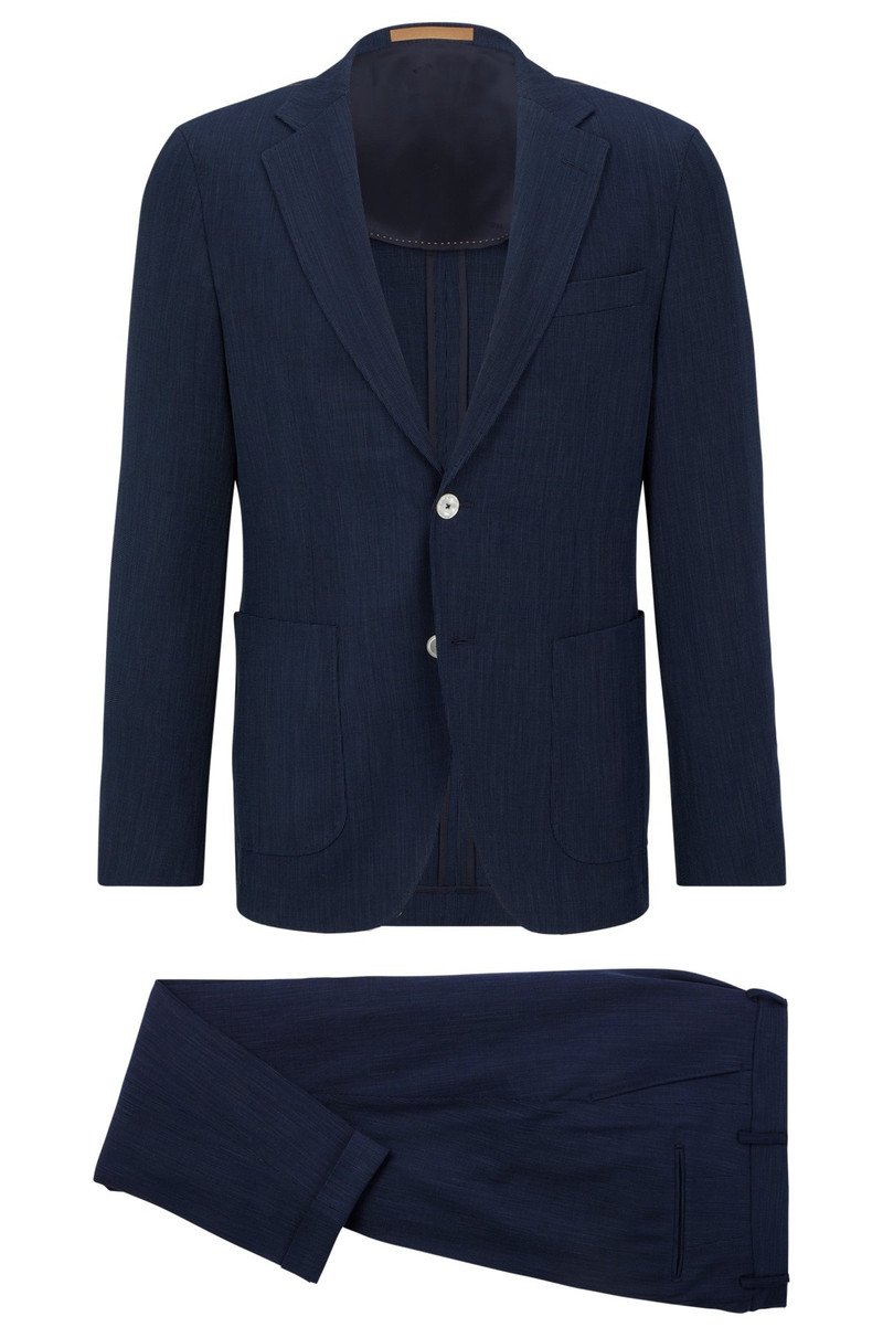 SLIM-FIT SUIT IN A PATTERNED STRETCH-WOOL BLEND 9