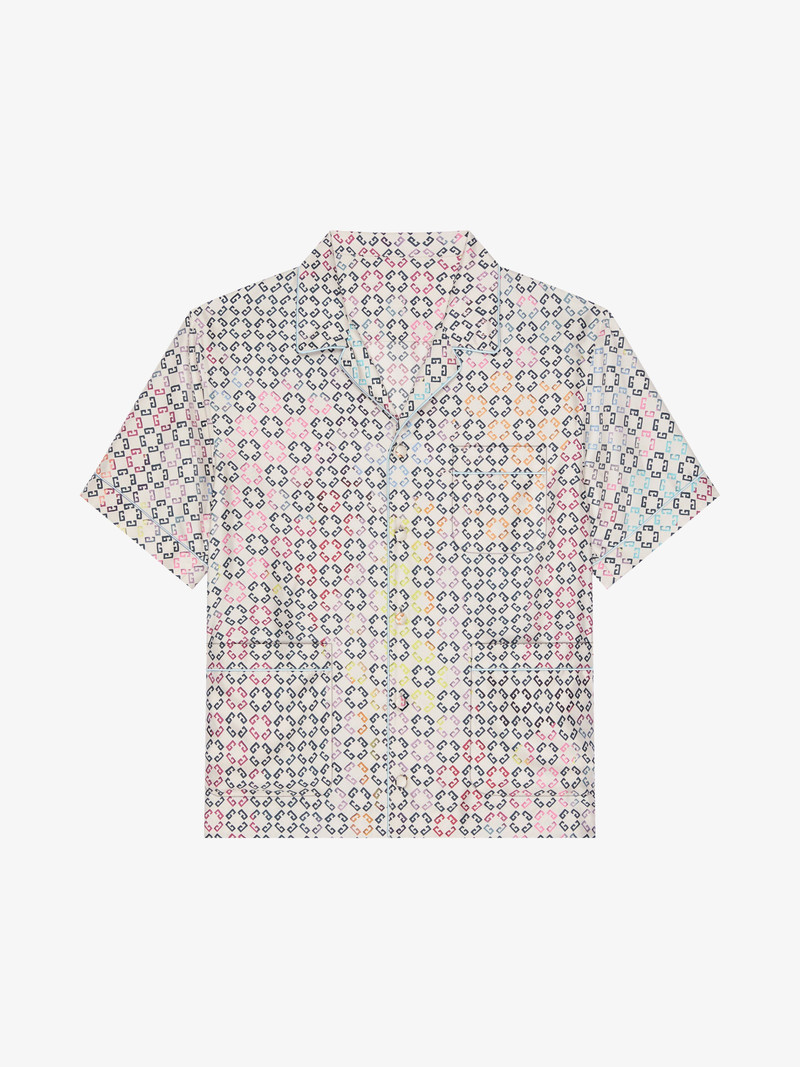 MULTICOLOR PYJAMAS SHIRT IN MONOGRAM 72 SILK - 1