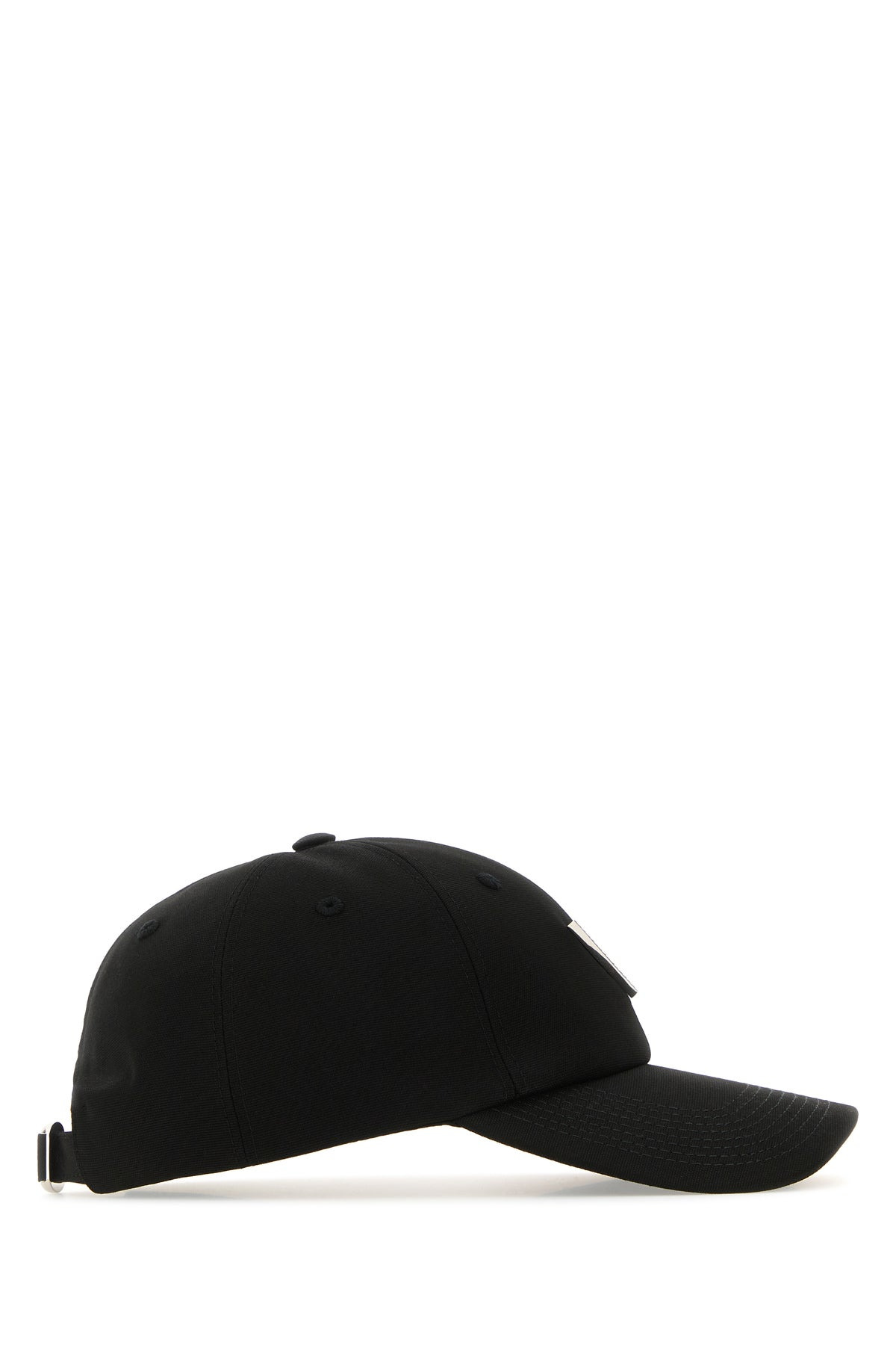 Black stretch cotton baseball cap - 2