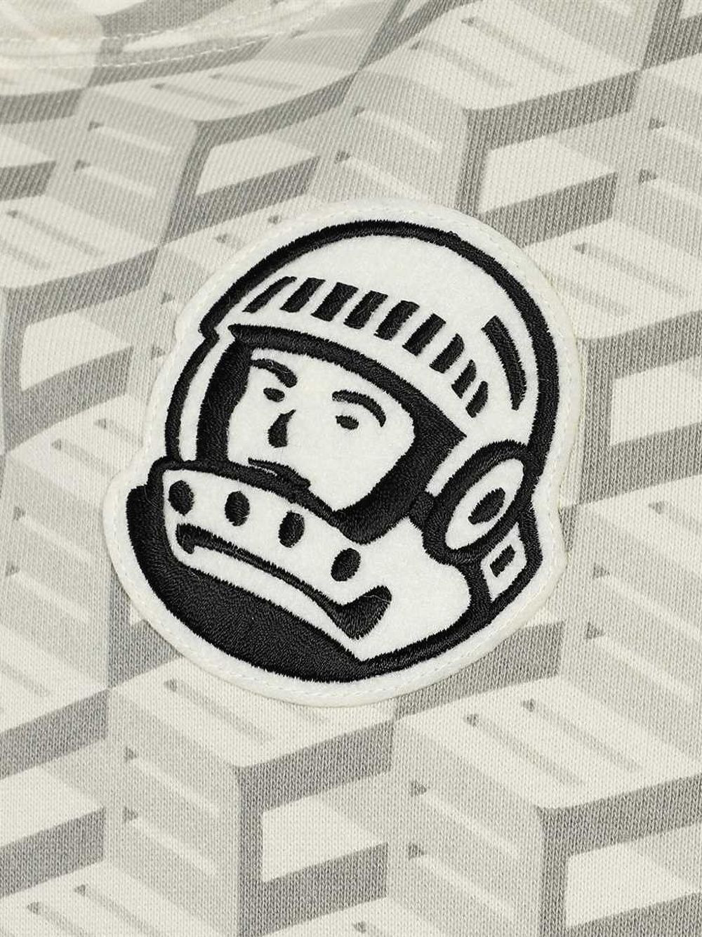 logo-patch geometric-pattern hoodie - 3