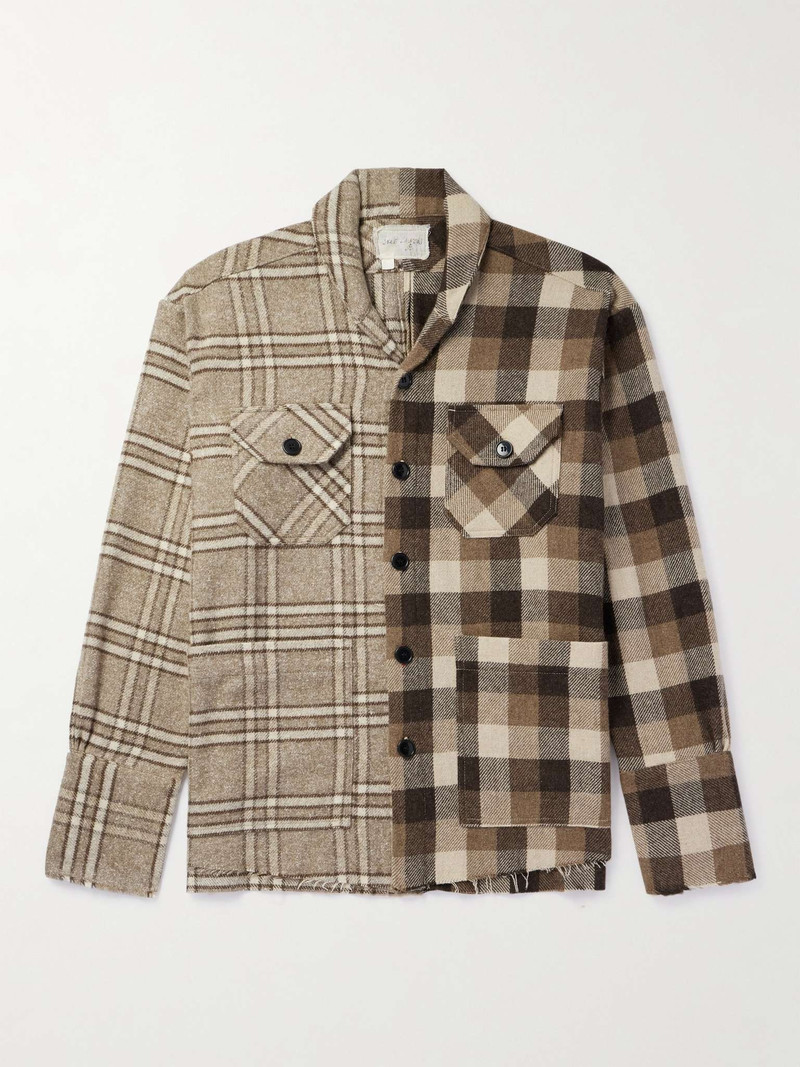 Checked Wool-Blend Shirt - 1