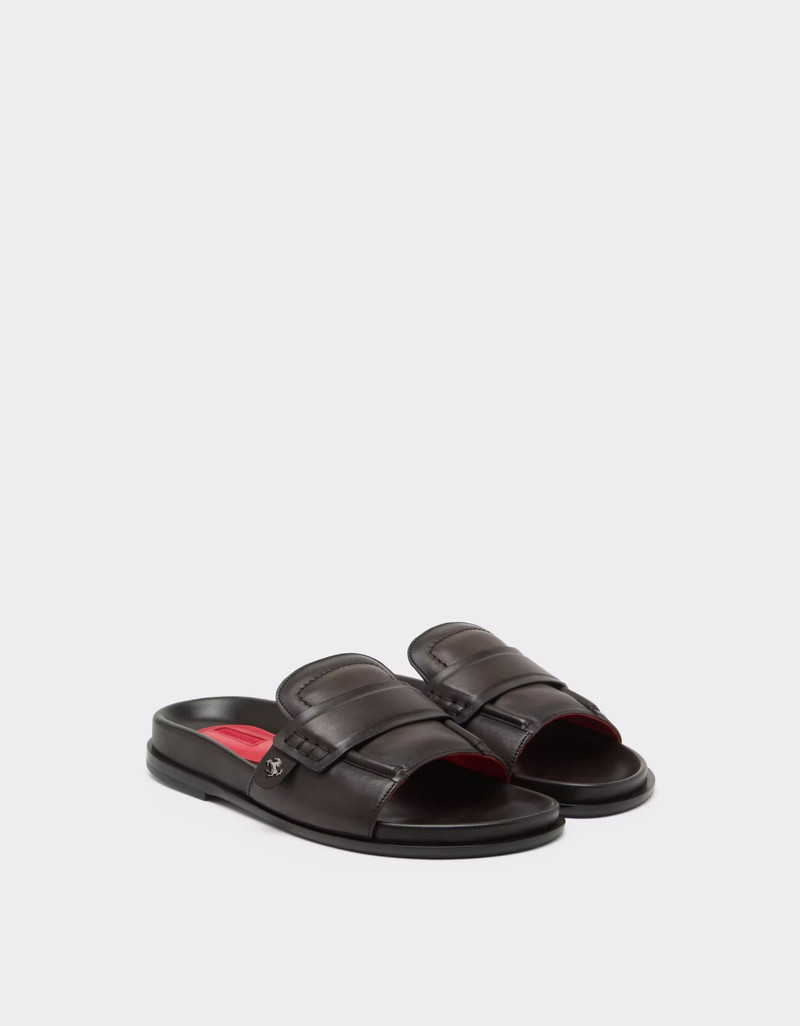 Ferrari Leather Slider with Prancing Horse outlook