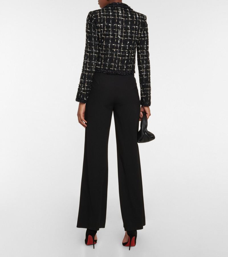 Checked cropped tweed jacket 3