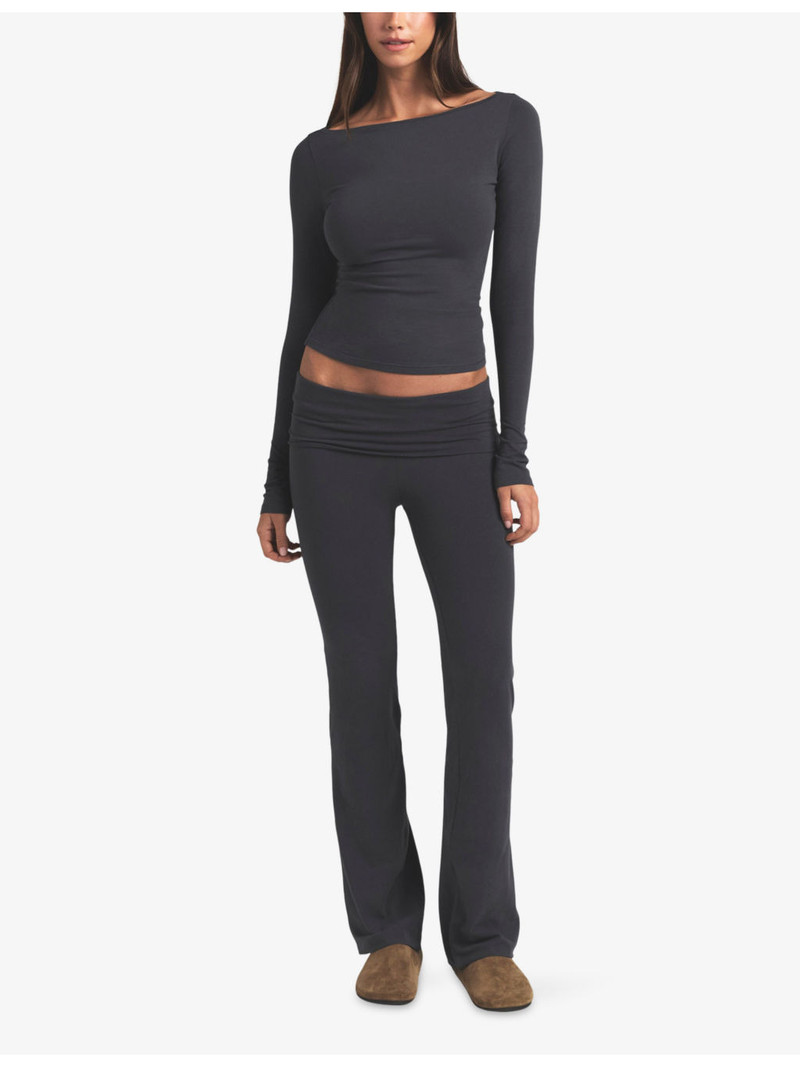 SKIMS Foldover Cotton-Jersey Trousers outlook