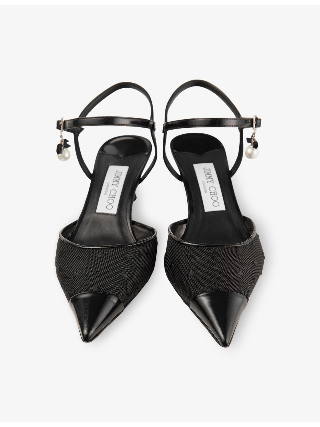 Aren SB 45 Mesh and Leather Slingback Heels - 2