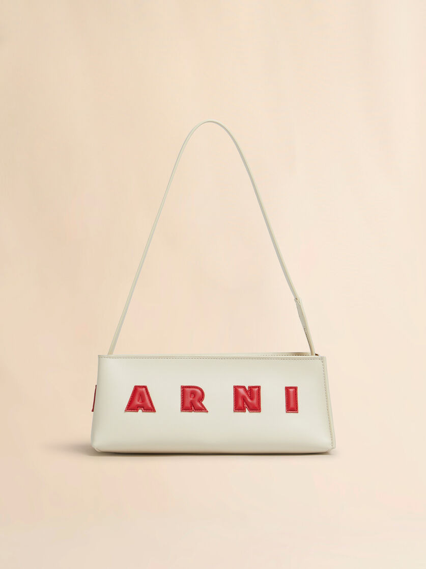 CREAM LEATHER MUSEO BAGUETTE BAG - 6