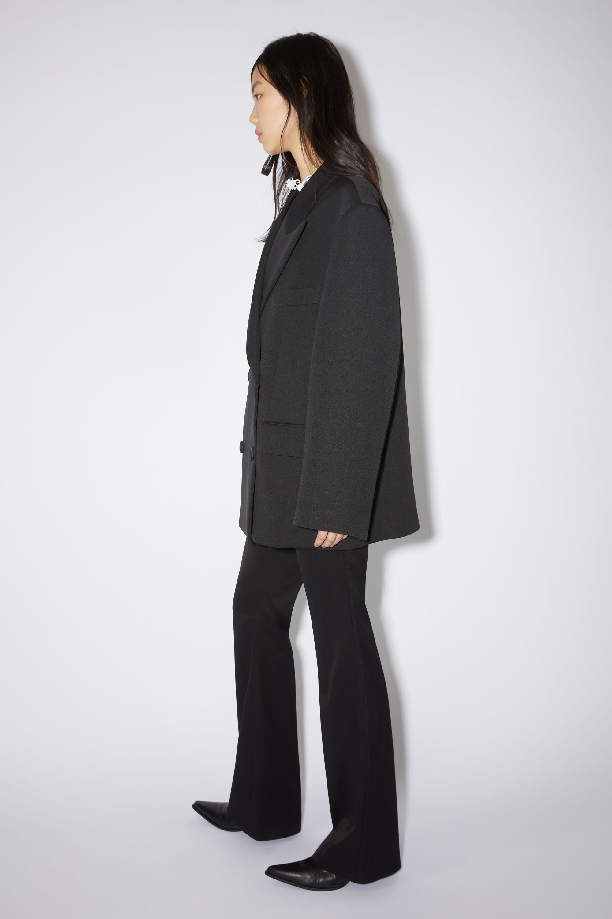 Double-breasted suit jacket - Black - 4