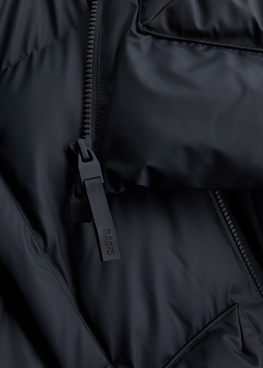 Rains Alta Long Quilted Rubberised Coat - 5