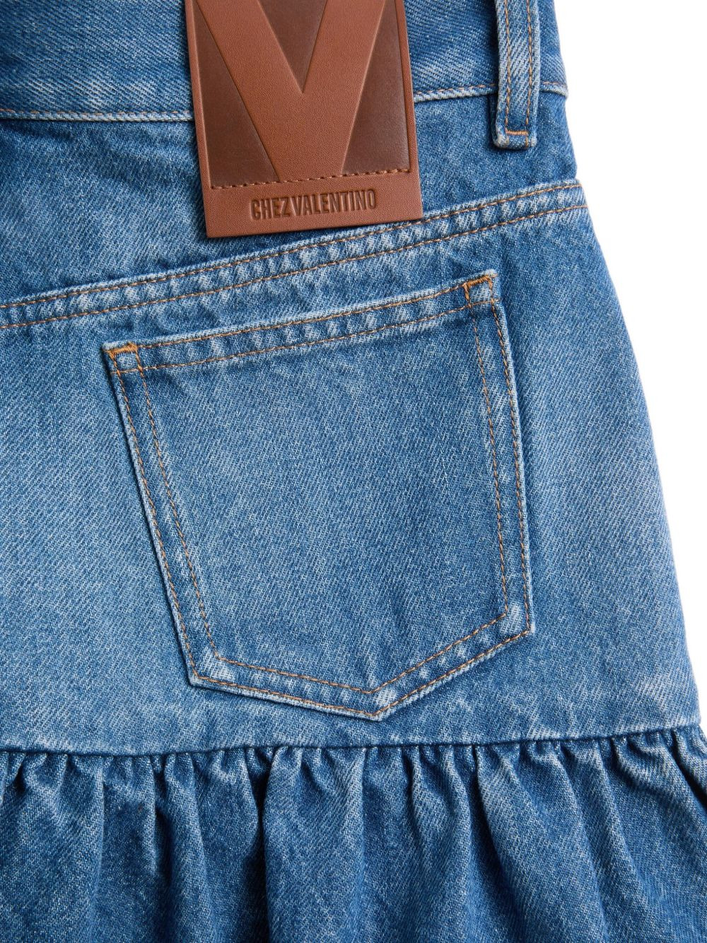 ruffled denim skirt - 5