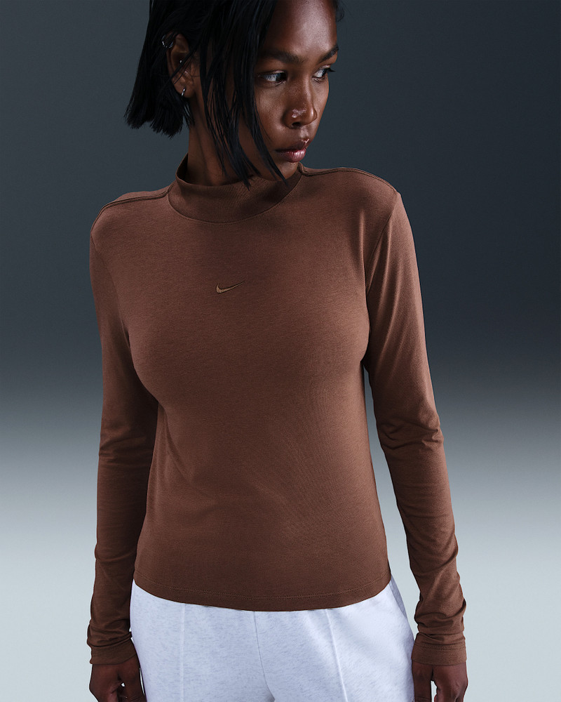 Nike Sportswear Chill Knit Women's Slim Long-Sleeve Mock-Neck T-Shirt 1
