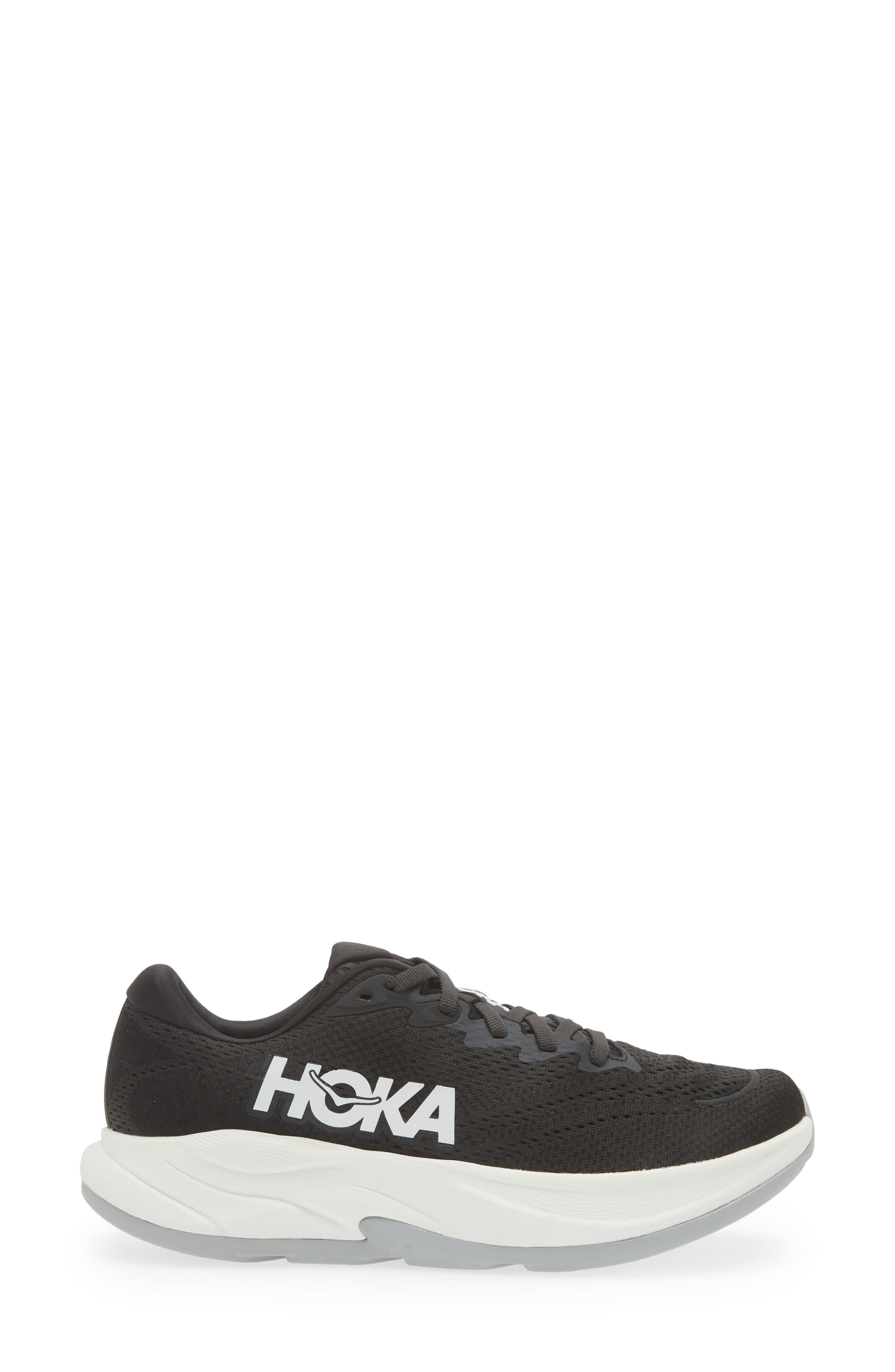HOKA Rincon 4 Running Shoe in Black /White at Nordstrom - 3