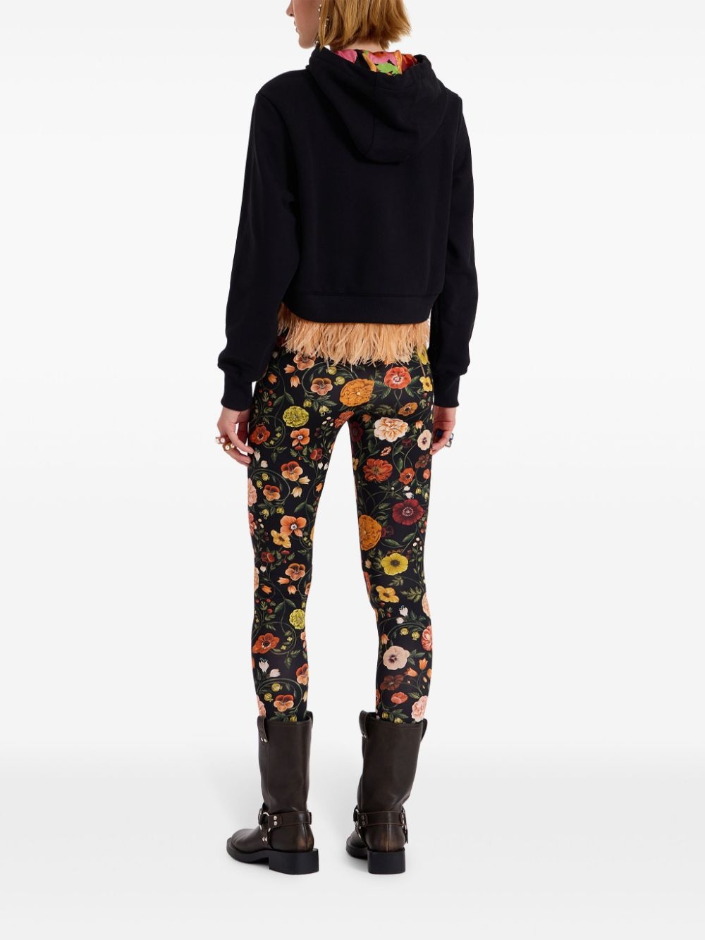 floral-print leggings - 3