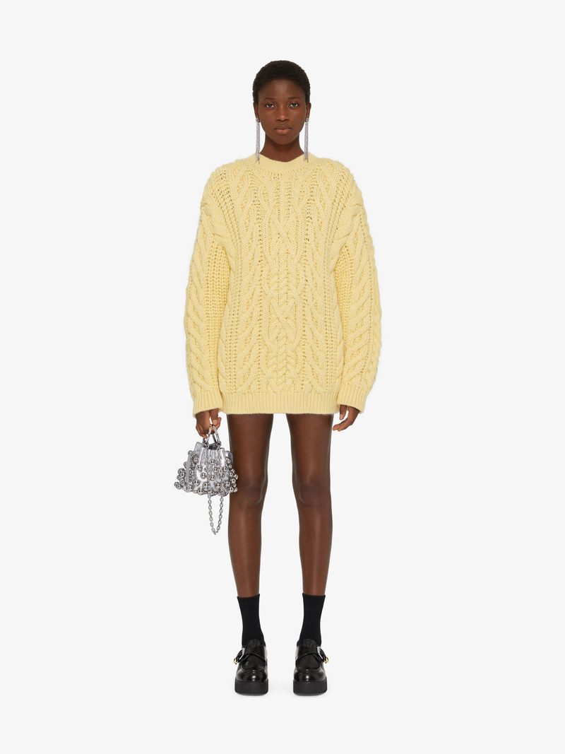 Givenchy OVERSIZED SWEATER IN CABLE-KNIT outlook