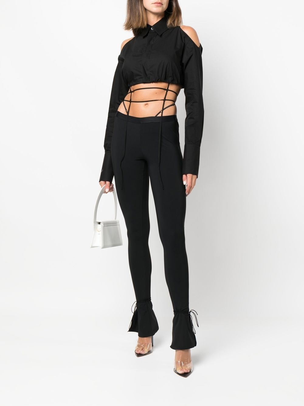 cut-out detail cropped shirt - 2