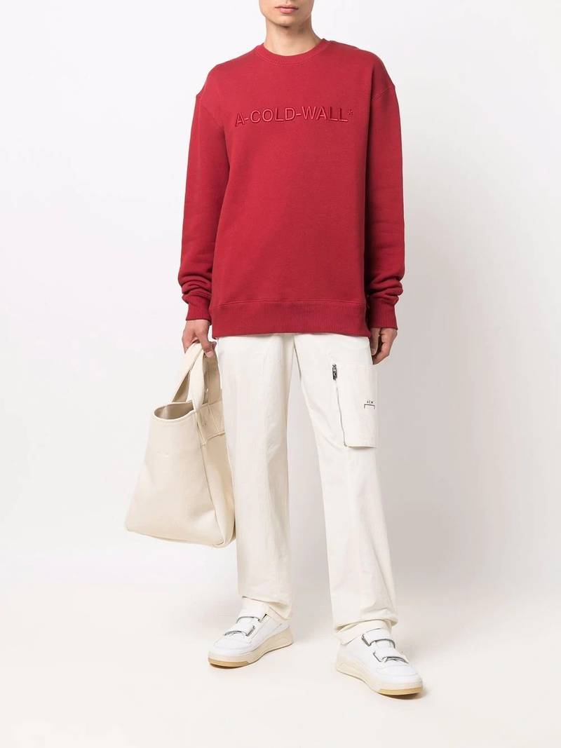 A-COLD-WALL* logo-embroidered cotton sweatshirt outlook