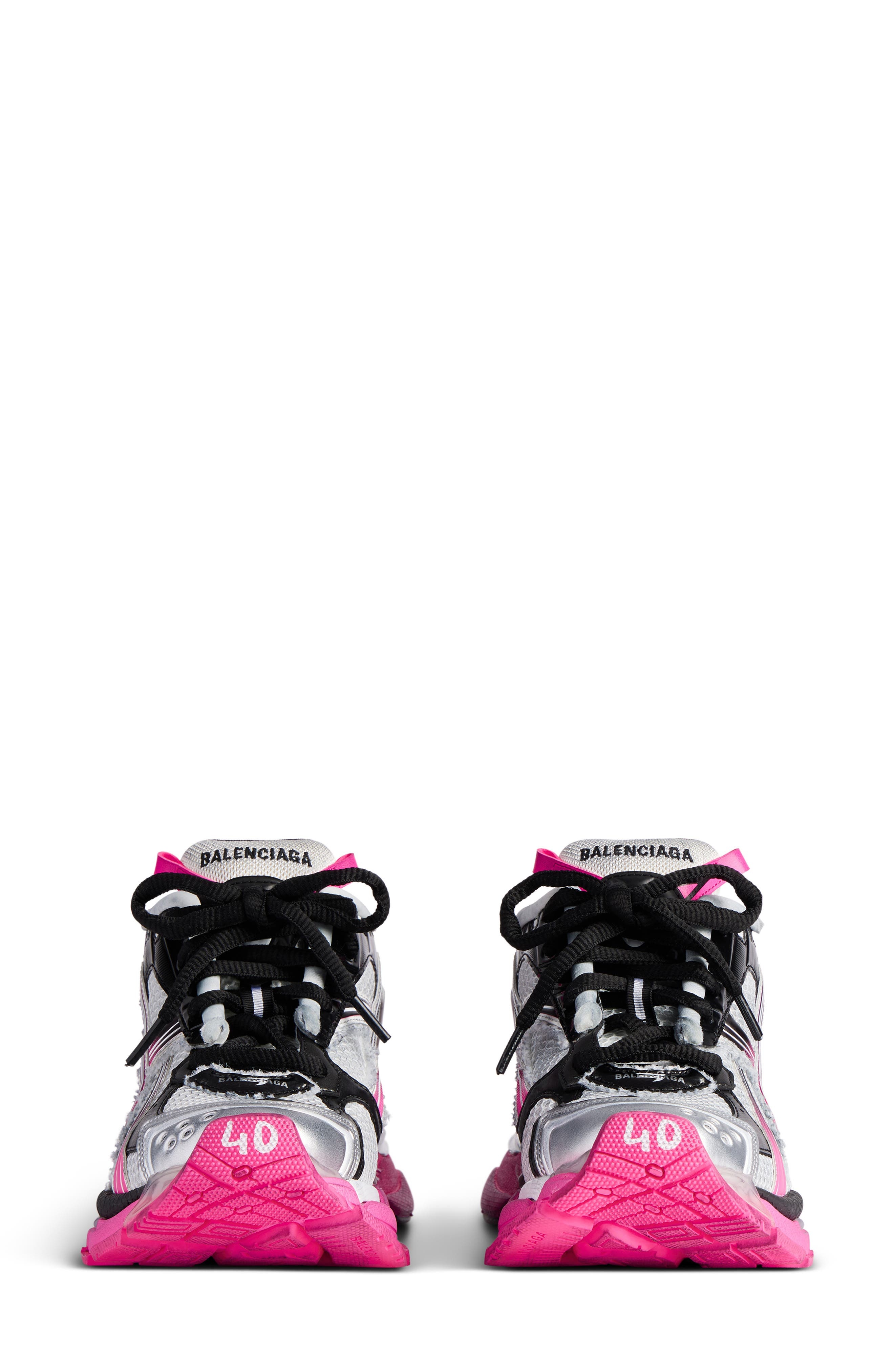 Balenciaga Runner Sneaker in White/Pink/Black at Nordstrom - 4