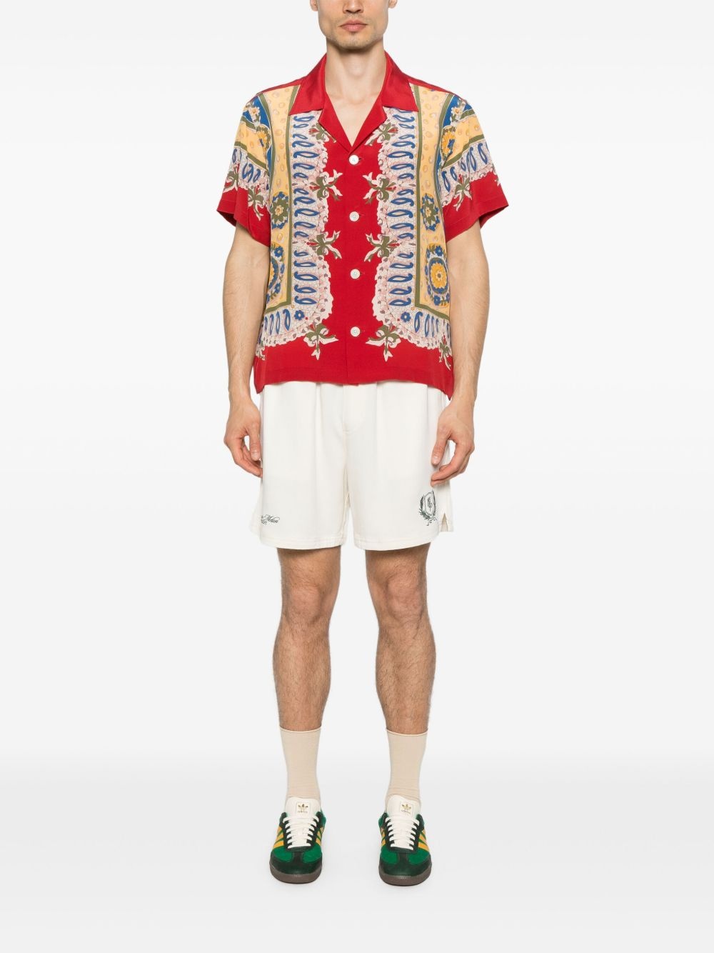 embroidered-logo shorts - 2