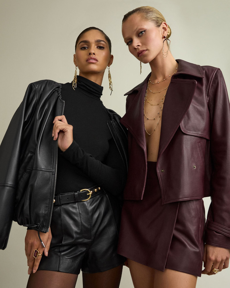 Priscilla Leather Bomber Jacket 4