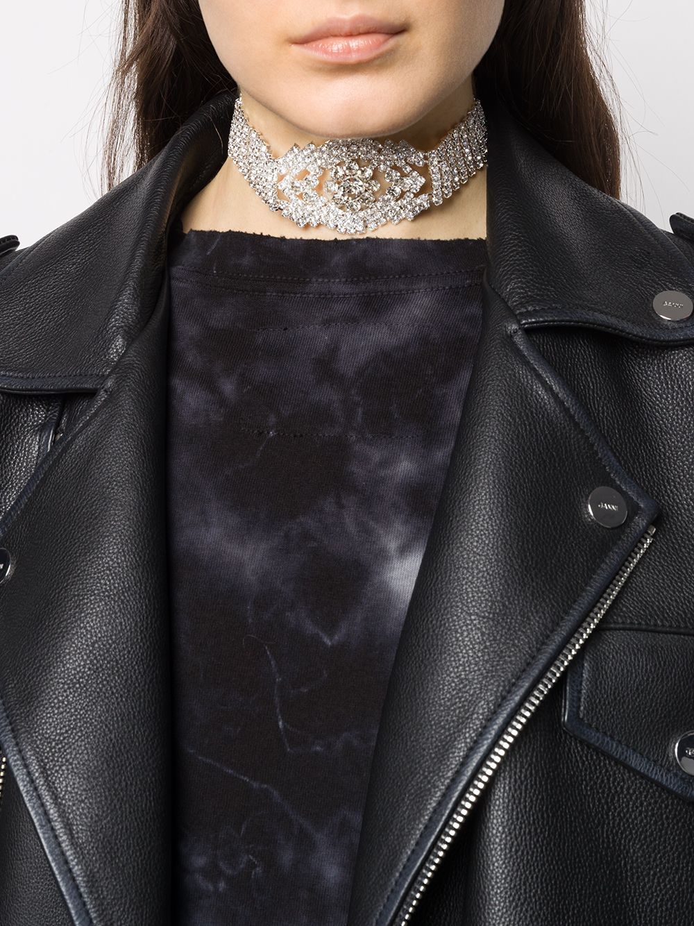 rhinestone choker necklace - 2