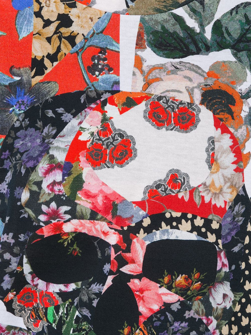 floral skull T-shirt 5